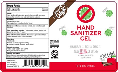 Kellys Delight Apple Cider Hand Sanitizer (Apple Cider Label)